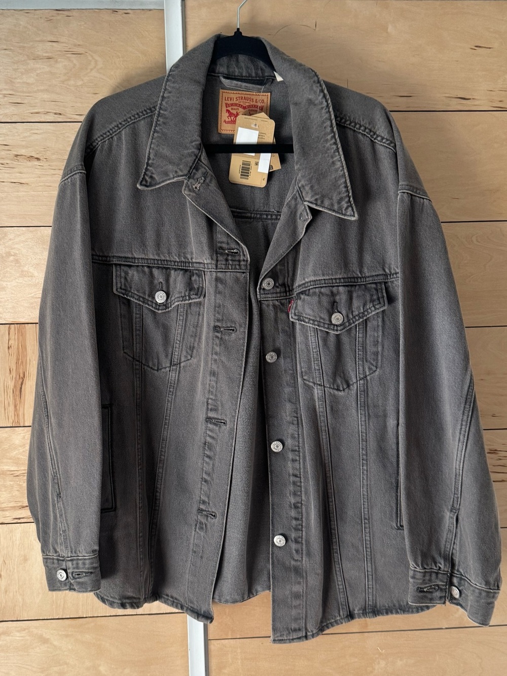 Levi's Gray Washed Denim Trucker Jacket